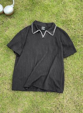 W454夏季短袖P27黑色灰色M到3XL