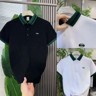 刺绣潮流POLO衫男短袖t恤夏季2026新款半袖高端商务时尚修身体恤