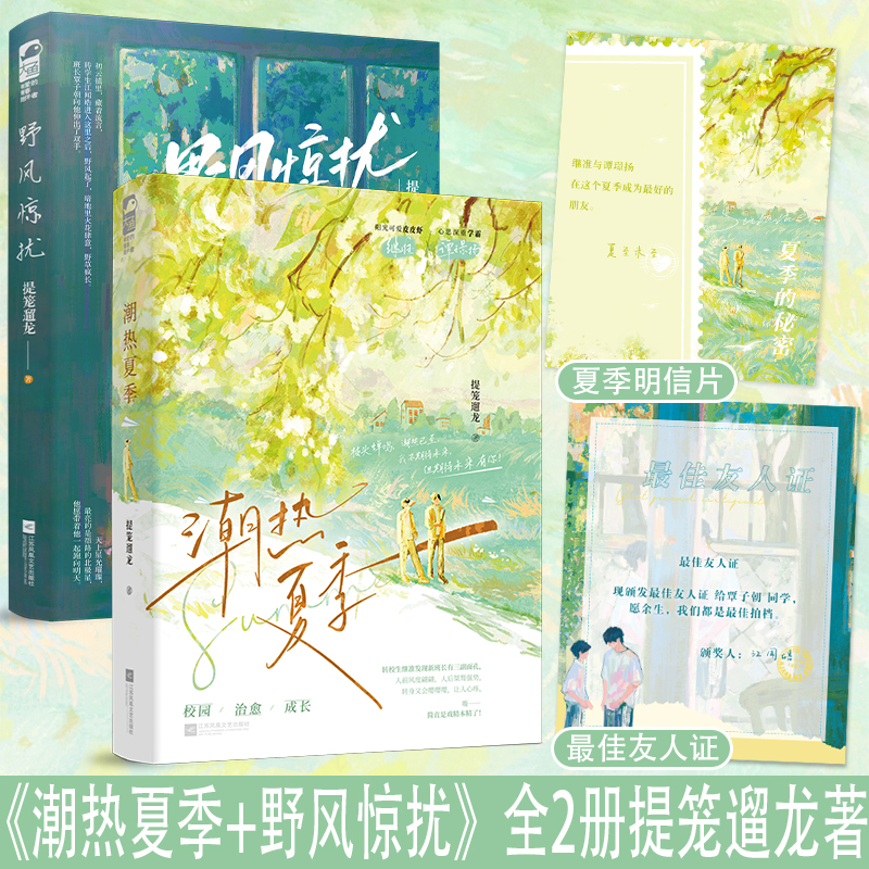 正版 潮热夏季/野风惊扰  提笼遛龙 青春文学校园爱情双男主成长治愈励志纯爱言情小说实体书籍