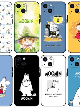 姆明一家亚美卡通手机壳适用苹果11/12/13/14/15/16Pro硅胶软套iPhoneX XSMAX全包XR防摔se2/3磨砂6splus可爱