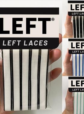 适用于MLB学长鞋带Chunky大印花板鞋带厚底板鞋黑白色