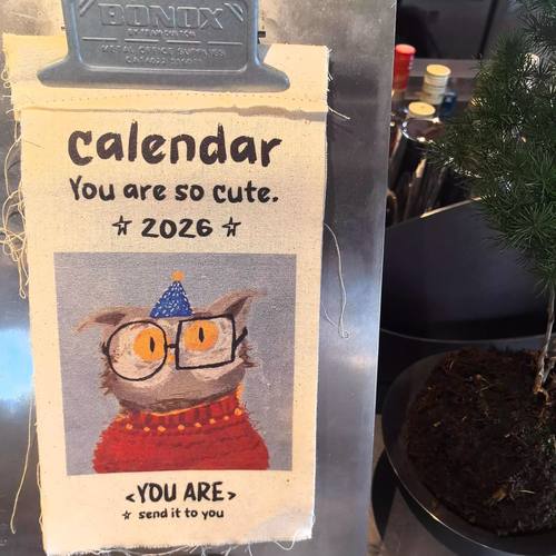 2026年挂历可爱高颜值动物插画