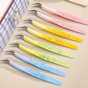 山茶妹妹造景贴纸镊子手帐文创diy工具金羽夹高精密长嘴尖头镊子