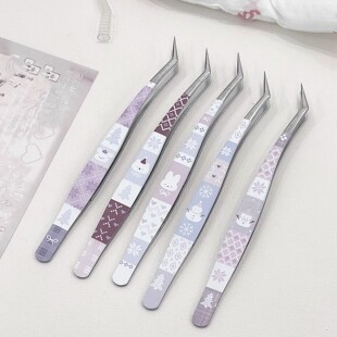 原创费尔岛造景贴纸金羽夹镊子便携高颜值文创diy拼豆专用工具