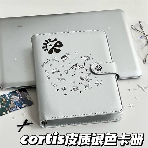 cortis银色卡册皮质A5小卡收纳追星周边拍立得3寸照片相册收纳册