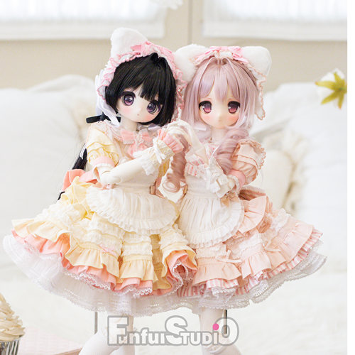 【尾款】BJD娃衣4分尺寸-猫猫营业中-MDD莉莉姆熊妹囡囡体可穿