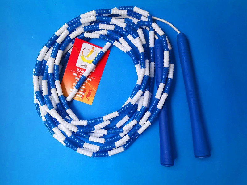 太仓新健花样珠竹节表演跳绳团体跳4米5米7米学生车轮跳8字健身跳