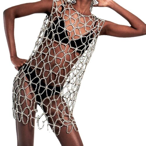 欧美跨境配饰 夸张满钻蝴蝶连体衣 夜店舞台性感身体链body chain