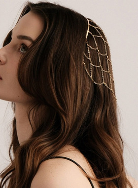 欧美网状发箍简约高级感ins风链条流苏发箍头饰 Hair accessories