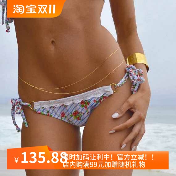 欧美跨境希腊风浪漫双层叠戴金属素金腰链女性感光身比基尼身体链