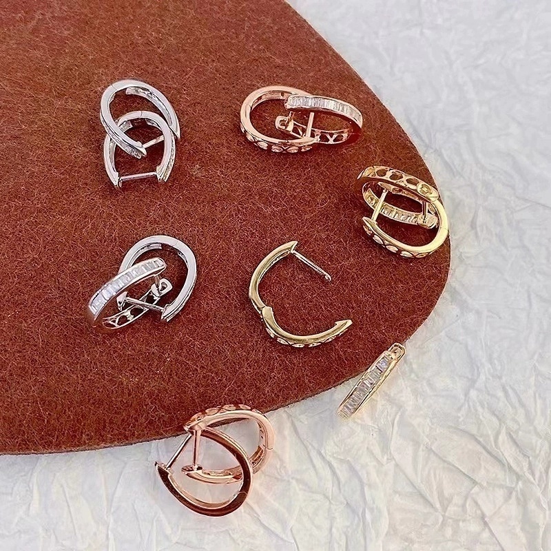 欧美经典2024新款罗马数字耳扣男女耳环新款潮简约冷淡风耳饰