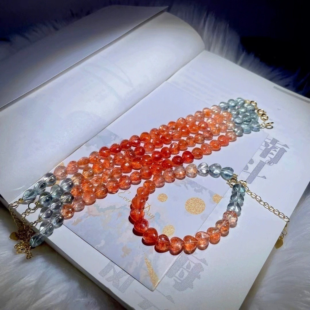 金太阳阿鲁沙爱心手链绿柱石阿鲁沙金太阳爱心手链阿鲁沙桃心心形