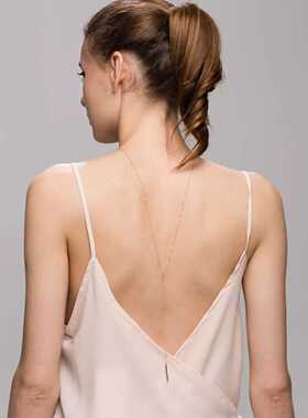 欧美跨境简约身体链后背链Y Lariat长款项链女性感流行饰品