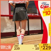 Anta Coca Cola phối váy nữ 2019 mùa thu mới thể thao cuộc sống giản dị dây kéo xu hướng thời trang váy - Trang phục thể thao