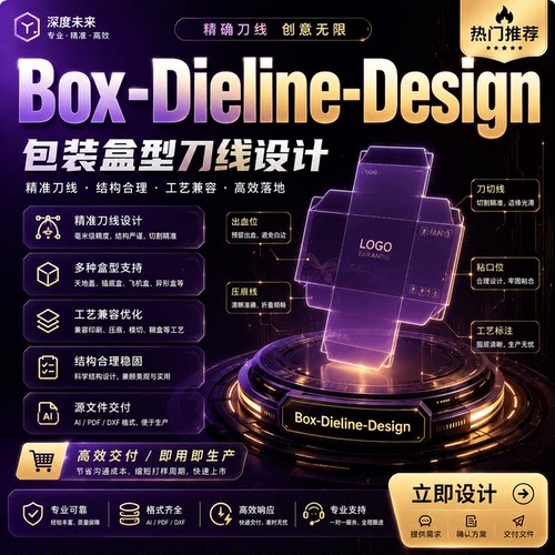 包装盒型刀线设计智能体 Agent Skills 技能包 WorkBuddy Codex