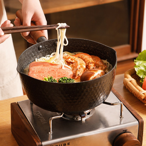 日式雪平锅蒸煮炸煎多用型