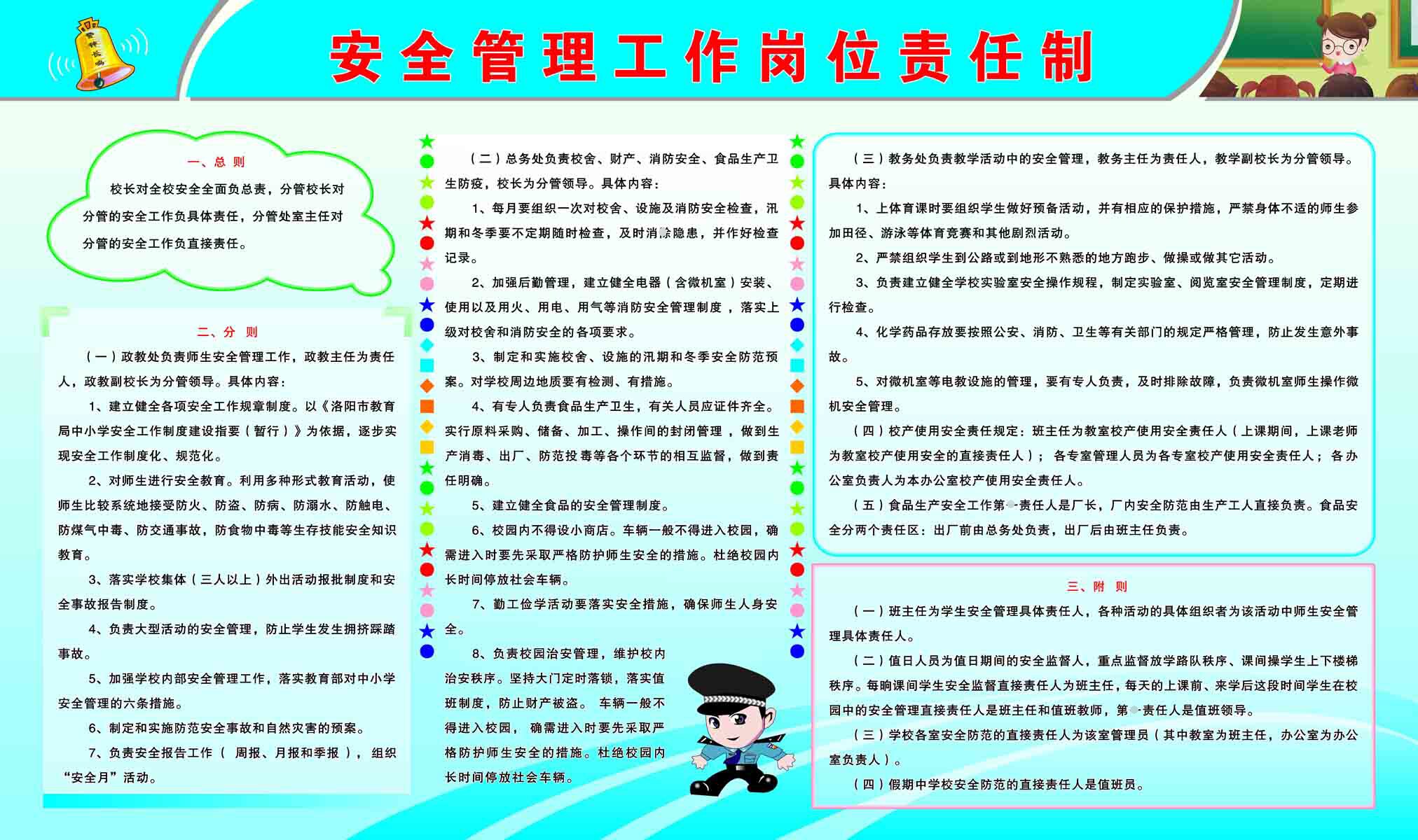 210薄膜海报展板印制贴纸素材145安全管理工作岗位责任制