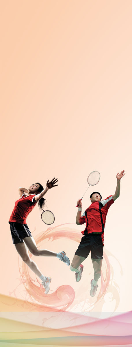 579居家海报展板喷绘贴纸素材787羽毛球运动背景(1)