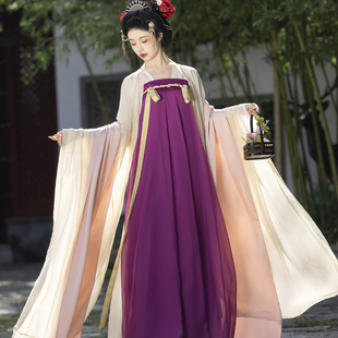 楚汉灵韵原创汉服美人面齐胸汉服对襟衫唐制破裙汉服唐风女装汉服