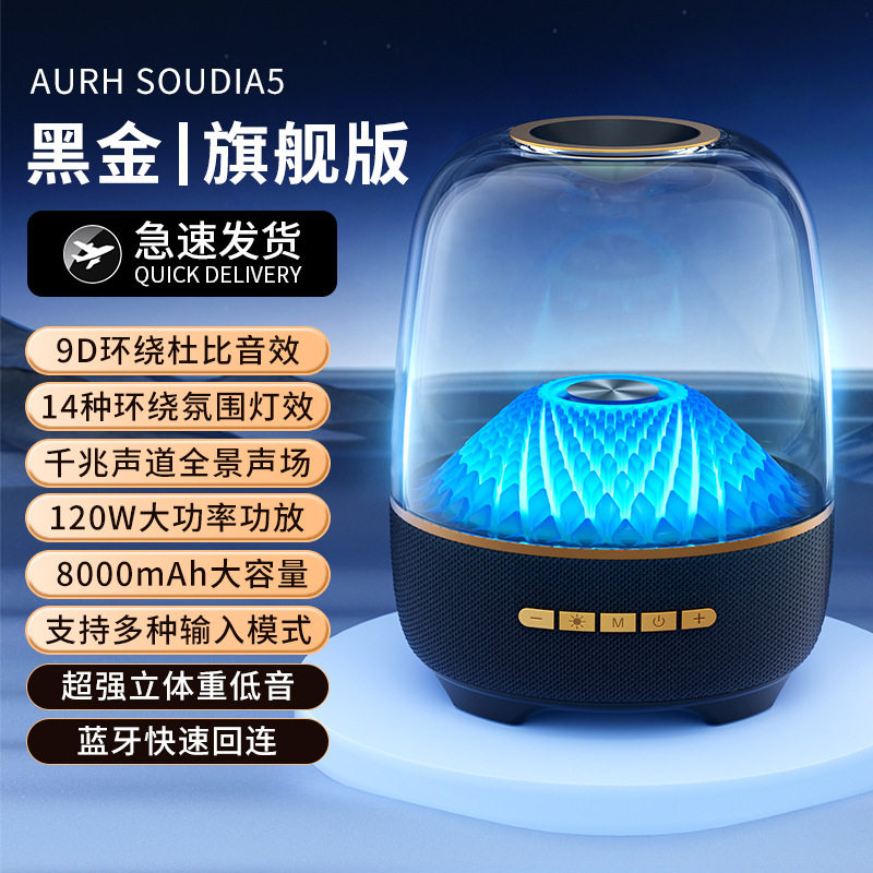 音箱大功率跨境琉璃音效音响音箱无线新款千兆工厂声道低音炮蓝牙