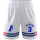 篮球服运动跑步打球健身训练男士 五分短裤 定制印刷3号艾弗森白色