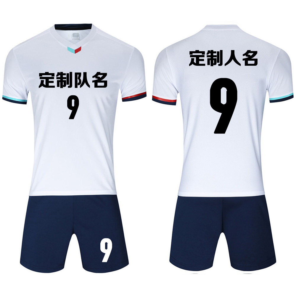 成人儿童学生足球服套装定制印刷