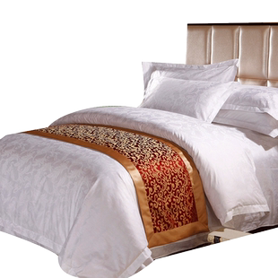 妮科家纺 五星酒店宾馆旅馆床上用品被套棉全棉斜纹单双人被罩