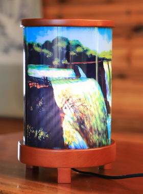 春光乍泄伊瓜苏瀑布旋转跑走马灯张国荣周边纪念品同款中式台灯具