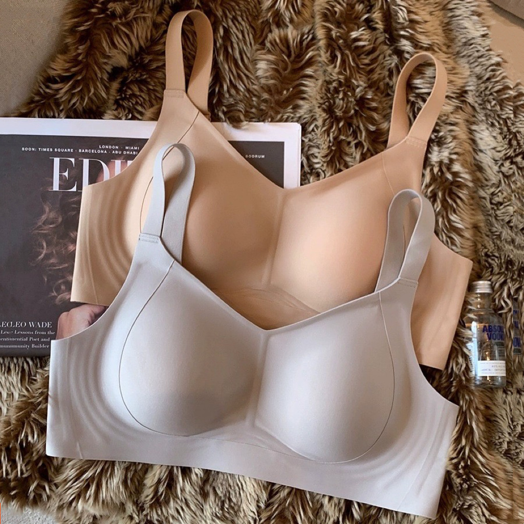 薄款提拉型无痕内衣女大胸显小无钢圈收副乳防下垂聚拢大码文