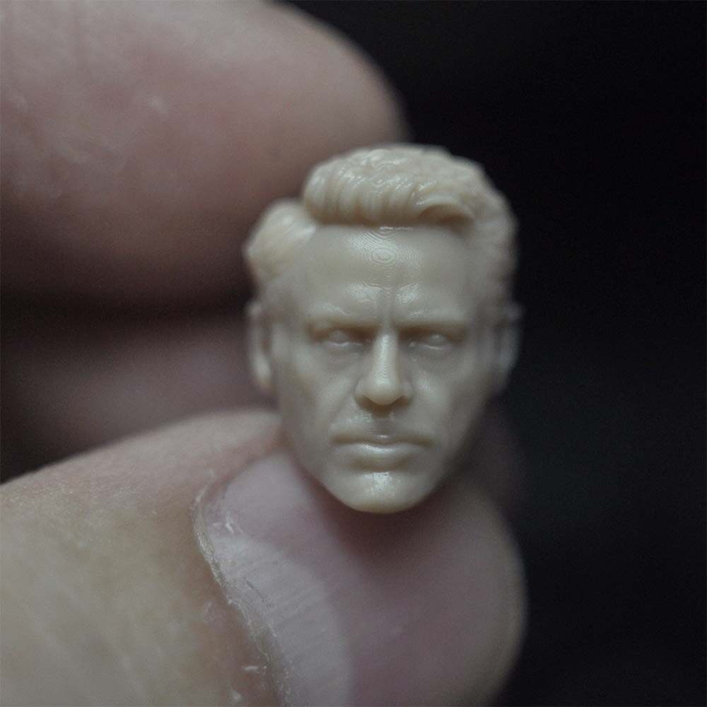 1/18 3.75寸 崔爷800刀 钢铁侠 托尼 唐尼 暗源 真人头雕 白膜