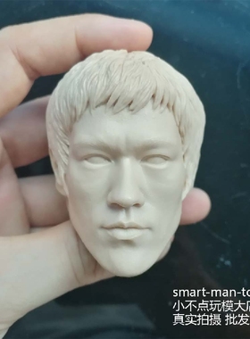 1/4白模头雕蜡像级 李小龙 enterbay 猛龙过江 平静表情 兵人配件