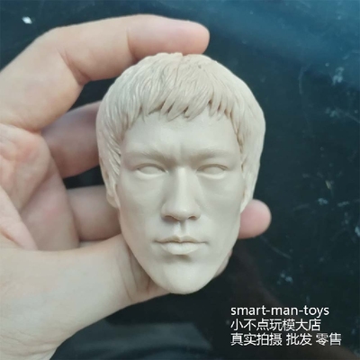 1/4白模头雕蜡像级 李小龙 enterbay 猛龙过江 平静表情 兵人配件