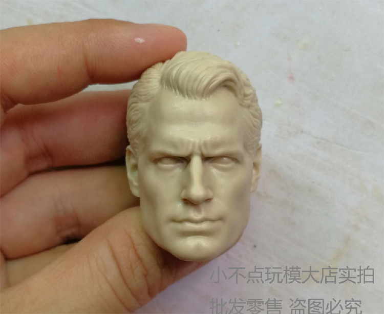 1/6 白模 头雕 BVS 蝙蝠侠大战超人 超人2.0 亨利卡维尔 兵人配件