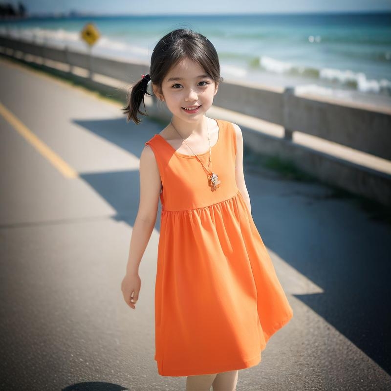 品牌童装2025夏季新品 纯棉女童连衣裙子全棉背心吊带衫透气吸汗