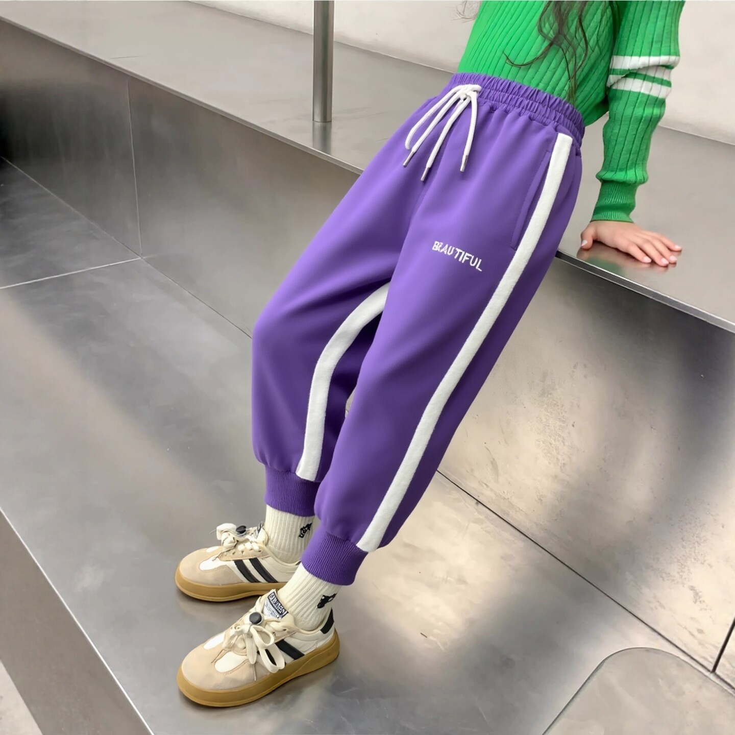 品牌尾货童装 2026春季新款女童纯棉运动裤宝宝长裤ins薄款透气潮