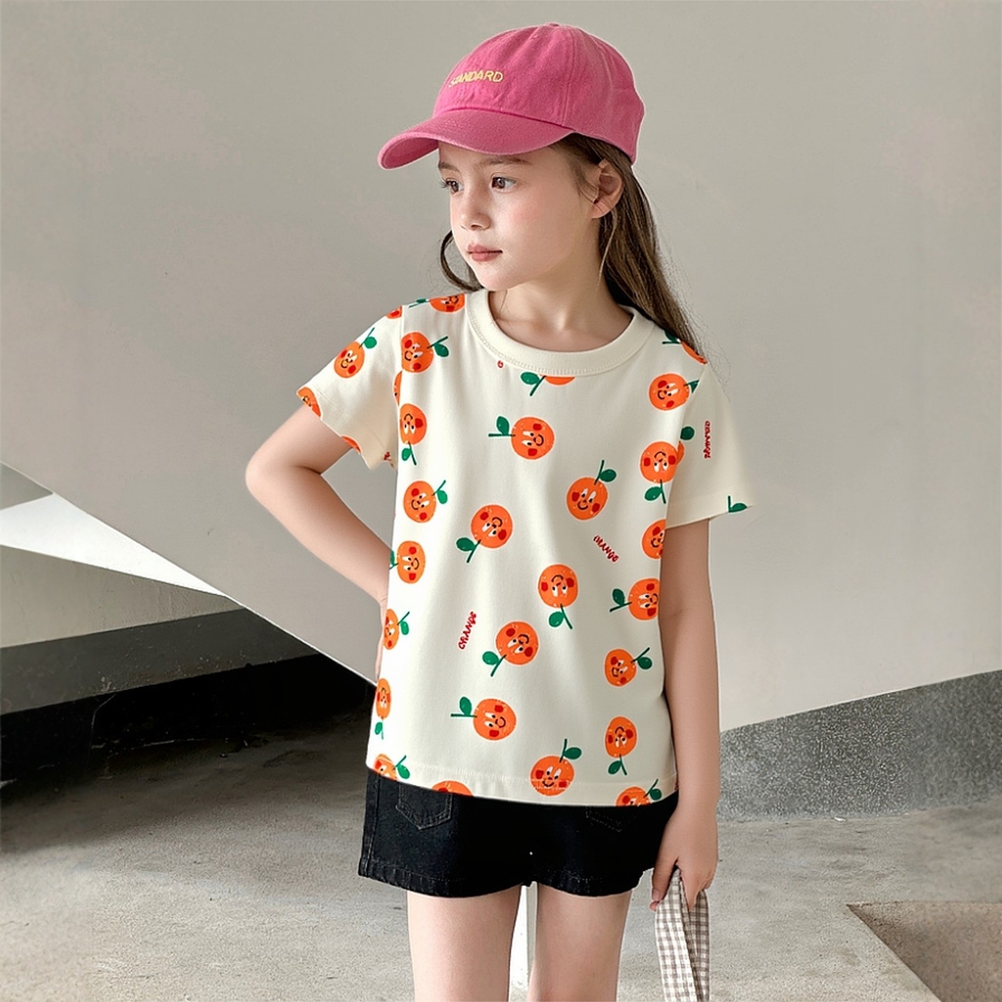 品牌尾货童装新款2025夏季纯棉短袖运动t恤 韩版女童半袖上衣ins