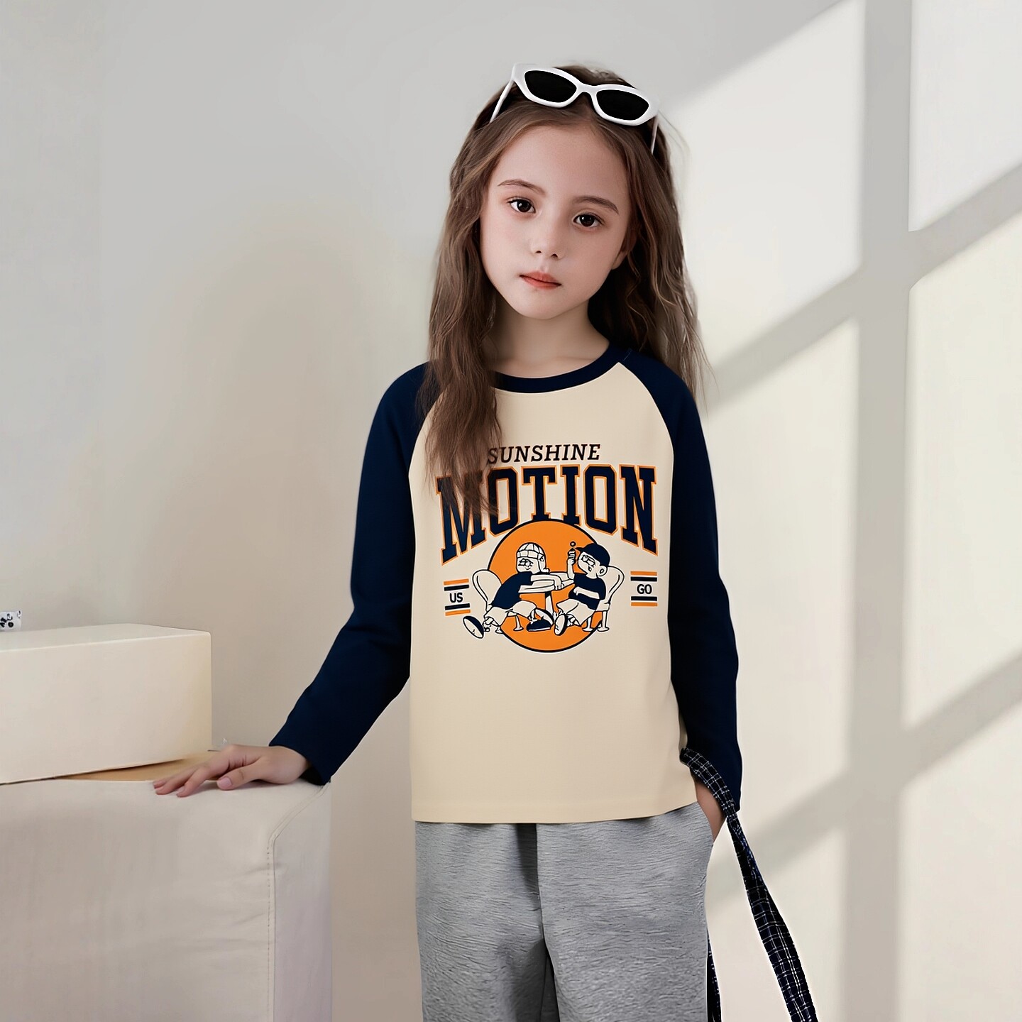 中大童童装春季儿童纯棉卡通印花长袖T恤男孩打底衫女学生衣服ins