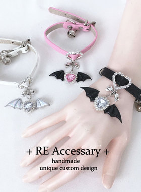 日系原宿原型爱心水钻手链