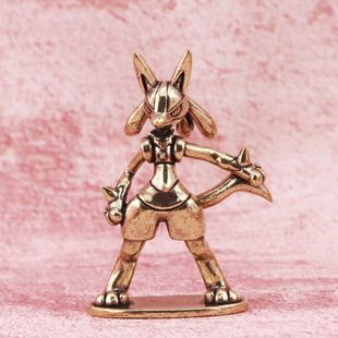 黄铜动漫人物摆件路卡利欧摆件黄铜小摆件黄铜工艺品创意摆件