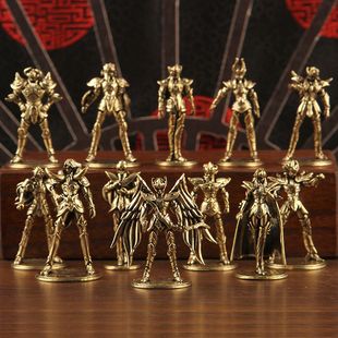 跨境热销黄铜十二星座圣斗士摆件星矢人卡通模型桌面装饰铜摆件