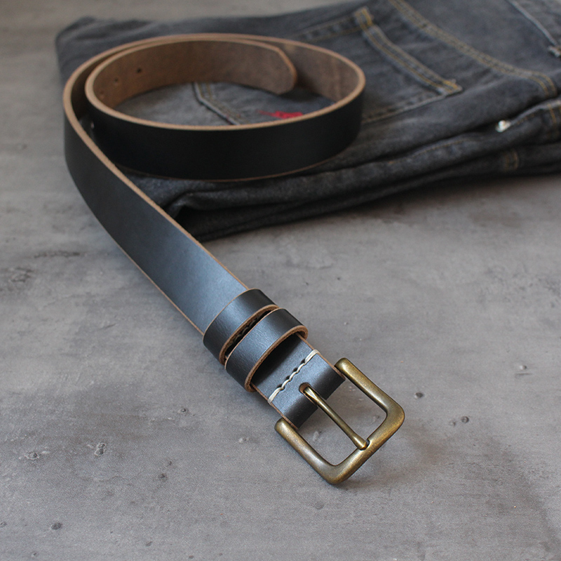 4色霍尔文牛皮细腰带手工定制