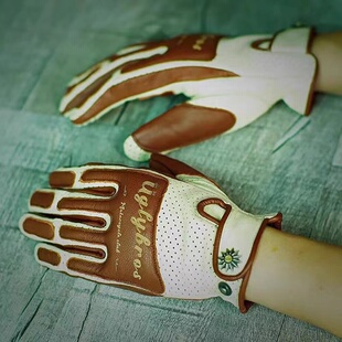 uglybros丑兄弟复古摩托车羊皮手套哈雷机车骑士骑行手套触屏防摔