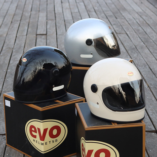 台湾evo摩托车头盔复古全盔乐高帽巡航踏板机车骑行男女冬季保暖