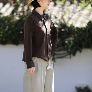 游设原创简约长绒棉针织翻领衬衫 莫问