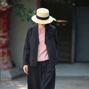 外套 衣领侧开叉正肩高密棉薄款 游侠 汉式 游设原创新中式