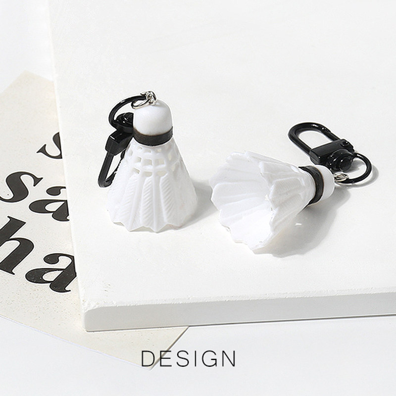 创意迷你仿真羽毛球钥匙扣挂件