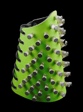 长条橄榄荔枝纹皮朋克系绳子手链