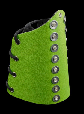 闪亮水钻蓝绿红荔枝纹皮朋克手链