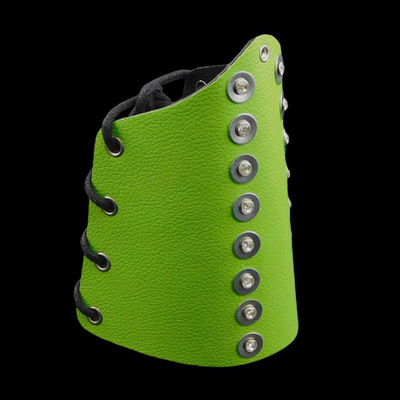 闪亮水钻蓝绿红荔枝纹皮朋克手链