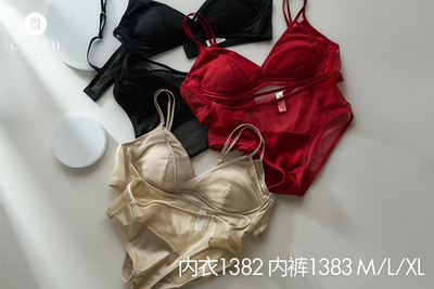 CCRED法式缎面三角杯无钢圈薄套